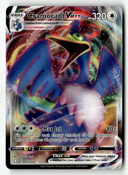 Cramorant VMAX 055/072 Holo VMAX Rare Shining Fates Pokemon Holo Near Mint - Image 1