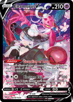 Enamorus V TG18/TG30 Holo V Rare Lost Origin Trainer Gallery Pokemon NM/M - Image 4