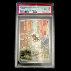 Pokemon TCG Litleo 139/132 MEG EN Illustration Rare Holo PSA 10 - Image 1