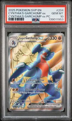 SEQUENTIAL PSA 10 PSA 9 CYNTHIA'S GARCHOMP EX 204 BLACK STAR PROMO POKEMON - Image 2