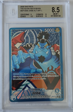 BGS 8.5 Jinbe OP14-040 (Leader Alternate Art ) - Azure Sea's Seven - Image 1