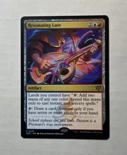 Resonating Lute - NM/M Pack Fresh - Secrets of Strixhaven MTG Magic Card English - Image 1