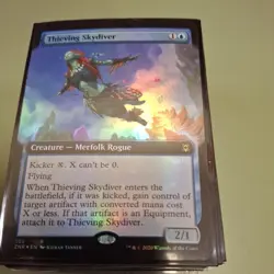 Thieving Skydiver (Extended Art) -Foil NM MTG Zendikar Rising - Image 1