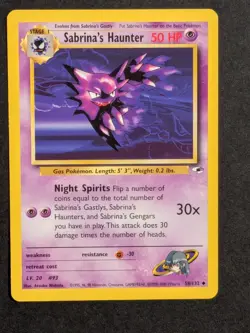 Sabrina's Haunter 58/132 Gym Heroes Vintage Pokemon Card Near Mint - Image 1