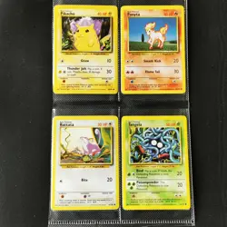 8 POKEMON CARDS Charmander Diglett Machop Starmie Pikachu Ponyta Rattata Tangela - Image 1