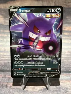 Gengar V 156/264 Ultra Rare SWSH08: Fusion Strike Pokemon Card - Image 1