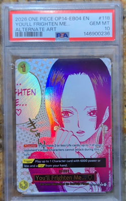 Bandai 2026 One Piece Card Game You'll Frighten Me... OP14-EB04 #118 PSA 10 - Image 1