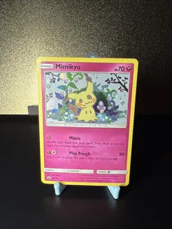 Mimikyu SM163 Holo Black Star Promo Sun & Moon Pokemon Card SWIRL - Image 1