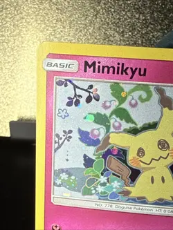 Mimikyu SM163 Holo Black Star Promo Sun & Moon Pokemon Card SWIRL - Image 2