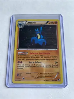 Pokemon TCG Lucario Legendary Treasures Holo Rare Card 80/113 - Image 1