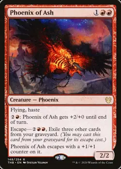 MTG PHOENIX OF ASH 148 - THEROS BEYOND DEATH THB - RED 2/2 FLYING WITH HASTE - Image 1
