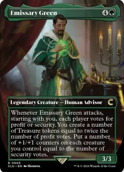 1 x Emissary Green - Borderless - Ravnica: Clue Edition - LP - MTG - Image 1