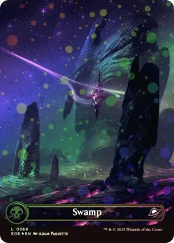 MTG - Swamp - Galaxy Foil - Borderless - EOE - Magic the Gathering - Image 1