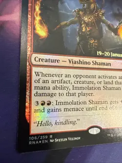 Immolation Shaman Regular - Ravnica Allegiance MTG- Prerelease Foil!!! - Image 4