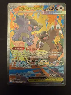 Pokemon Mega Kangaskhan ex 182/132 ME01 Mega Evolution Full Art Holo Rare HP 300 - Image 1