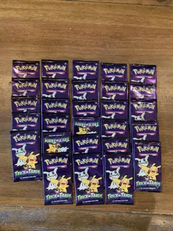 Pokemon TCG Trick or Trade Booster Packs 28 Pack 2023 Halloween Card Lot Bundle - Image 1