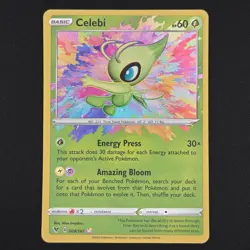 Pokemon TCG Card Celebi 009/185 Vivid Voltage Amazing Rare Holo - NM - Image 1