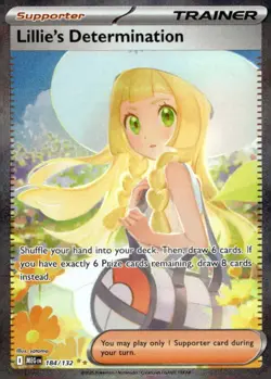 Lillie's Determination 184/132 Mega Evolution Pokemon NM - Image 1