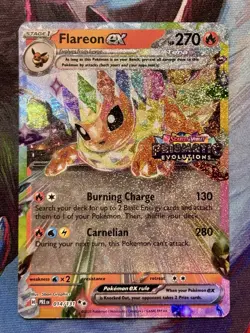 🔥 Pokemon Flareon Ex 014/131 Prismatic Evolutions Stamped Promo 🔥 - Image 1
