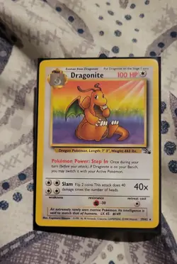 Pokemon TCG Dragonite Fossil 19/62 Regular 1999-2000 Wizards Base Set Rare - Image 1