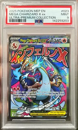 Pokemon Ultra Premium Collection Mega Charizard X Ex UPC Promo 023 PSA 9 Mint - Image 1