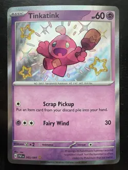 Pokemon Tinkatink 165/091 Shiny Rare Paldean Fates (NM) - Image 1