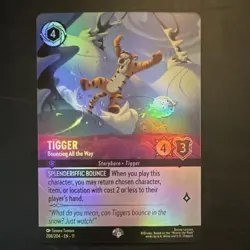 Disney Lorcana Tigger - Bouncing All the Way 208/204 Enchanted Foil - Image 2