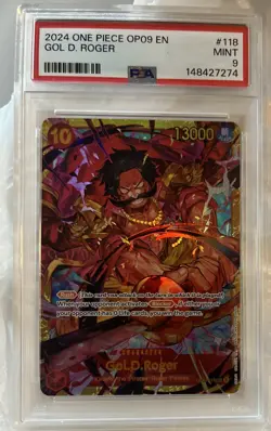 2024 Gol D. Roger One Piece OP09-118 PSA 9 MINT SEC Card - Image 1