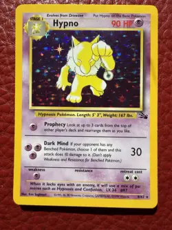 Hypno 8/62 Holo Rare Fossil Set Wizards 1999 Pokemon Card NM/LP - Image 1
