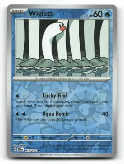 Wiglett 047/162 - Temporal Forces Reverse Holo - Pokemon Card NM/M - Image 1