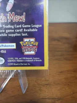 Pokemon The First Movie Promo Card Sealed 1999 WB Gold Stamp Catch Mew - Image 4