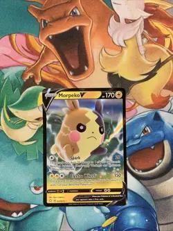 Morpeko V 037/072 Ultra Rare Shining Fates Pokemon Card - Image 1