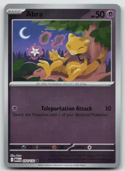 Abra 054/132 Common Mega Evolution Pokemon Reverse Holo NM - Image 1