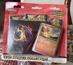 Pokemon Mega Evolution Ascended Heroes 3Pack Tech Sticker Collection Charmander - Image 2