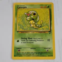 Pokemon Caterpie Base Set 2 68/130 English Common Wizards 40 HP 1999 - Image 1