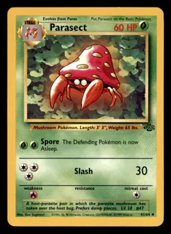 Parasect 41/64 Uncommon Jungle Pokemon Unlimited Lightly Played - Image 1