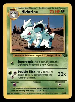 Nidorina 40/64 Uncommon Jungle Pokemon Unlimited Lightly Played - Image 1