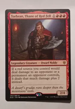 Torbran, Thane of Red Fell NM RARE Throne of Eldraine [ELD] MTG Regular - Image 1