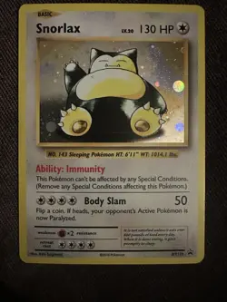 Pokemon TCG Snorlax XY179 Promo Holo Basic 130HP *with swirl* - Image 4