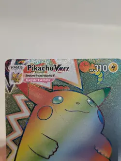 Pokemon Vivid Voltage Rainbow Pikachu VMAX Gigantamax 188/185 Secret Rare HP - Image 2