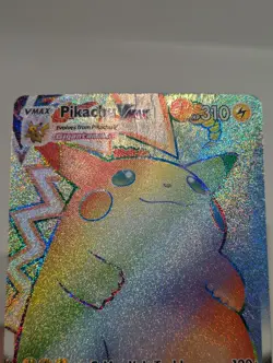 Pokemon Vivid Voltage Rainbow Pikachu VMAX Gigantamax 188/185 Secret Rare HP - Image 3