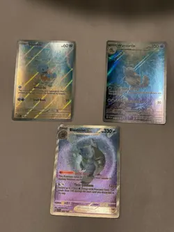 God Pack! Blastoise ex 200/165 Wartortle 171/165 Squirtle 170/165 Pokemon 151 NM - Image 1
