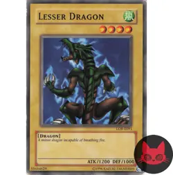 Yugioh Lesser Dragon LOB-E091 Common MP - Image 1
