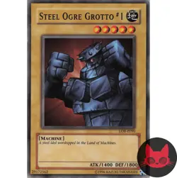 Yugioh Steel Ogre Grotto #1 LOB-E090 Common LP - Image 1