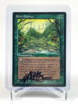 MTG Elven Fortress Fallen Empires 1994 Common - SIGNED by Mark Poole - Image 1