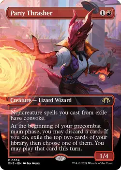 Party Thrasher (Borderless) 0334 MTG Modern Horizons 3 Rare NP - Image 1