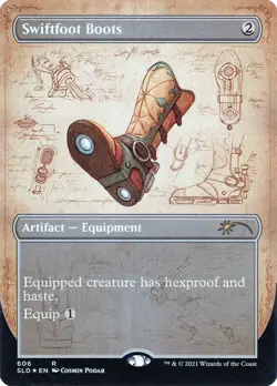 Swiftfoot Boots (FOIL Schematic) - Secret Lair Drop Series (SLD) (Near Mint NM) - Image 1