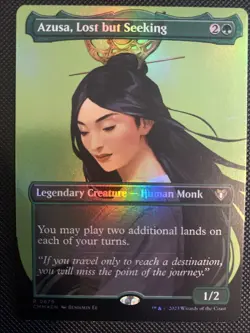 English - MTG Azusa, Lost But Seeking - Borderless, FOIL - Commander Masters - Image 1