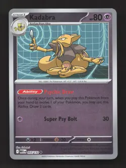 Kadabra 055/132 Uncommon Mega Evolution Pokemon Reverse Holo Near Mint - Image 1