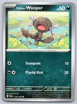Paldean Wooper 129/193 Paldea Evolved Pokemon NM - Image 1